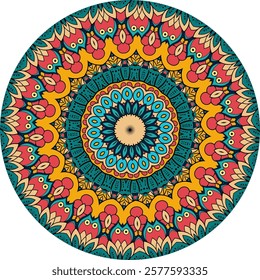 thnic Mandala Design with Vibrant Colors