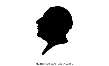 Thomas Aquinas silhouette, high quality vector