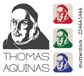 Thomas Aquinas Vector Illustration