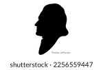 Thomas Jefferson silhouette high quality vector