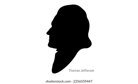 Thomas Jefferson silhouette high quality vector