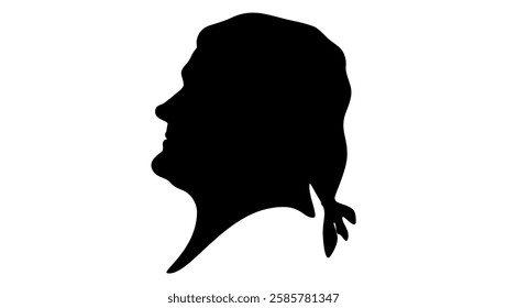 Thomas Jefferson Silhouette, High Quality Vector