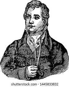 Thomas Moore, Vintage Engraved Illustration