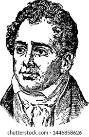 Thomas Moore, Vintage Engraved Illustration