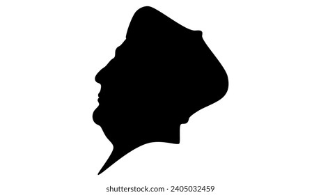 Thomas Wolsey, black isolated silhouette