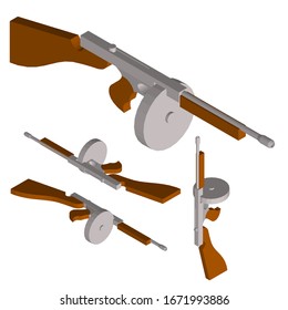 Thompson machine with a disk. The famous Gangster version. Isometry in different angles.