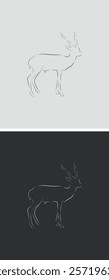 Thomson Kijang silhouette design. Silhouette design of an animal