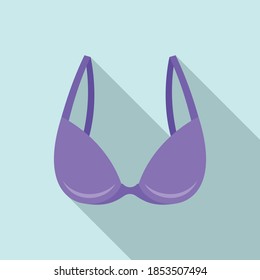 Icono del sujetador de la longitud. Ilustración plana del icono vectorial del sostén de la banda para el diseño web