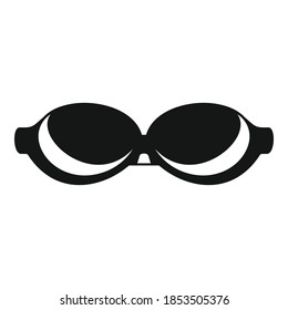 Icono del sujetador de la longitud. Ilustración simple del icono vectorial del sujetador de thong para el diseño web aislado en fondo blanco