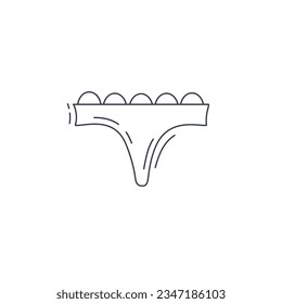 thong line icon. thong Underpants thin line icon.