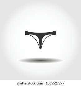 Thong Panties isolated vector icon. clothes design element