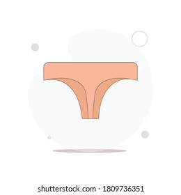 Thong Panties vector flat illustration on white