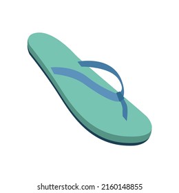 Ilustración vectorial de emoji de arena larga zapato de verano