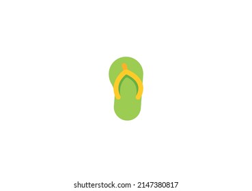 Thong Sandal Vector Isolated Emoticon. Flip Flop Icon