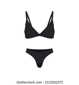 Thong and triangle bra icon isolated on white background. Underwear symbol modern, simple, vector, icon for website design, mobile app, ui. Vector Illustration