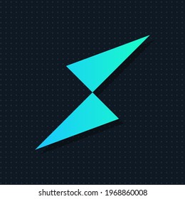 Ihr ketten kryptowährendes farbiges Farbverlauf-Logo. Einzeln auf Weiß.