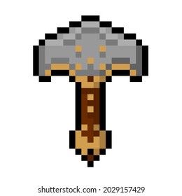 Mjölnir Thor God Of War Thunder Weapon Norse Nordic 8bit Pixel Art