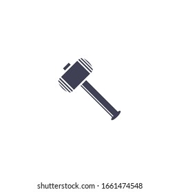 signo vectorial de icono de martillo aislado para diseño gráfico y web. plantilla de símbolo de martillo de color editable en fondo blanco.