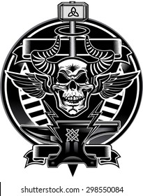 Thor Hammer & Skull