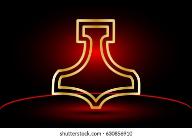 Thor hammer , Thor hammer vector illustration