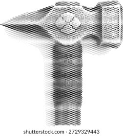 Ilustración vectorial de arma de martillo Thor para temas de diseño de herramientas de mitología y construcción