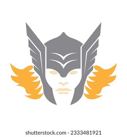 Thor icon logo design illustration