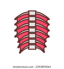 Thoracic Muscles icon in vector. Logotype