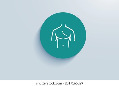 Thoracic Surgery Icon Vector Design