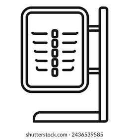 Thorax image facility icon outline vector. Operating client. Imaging theater