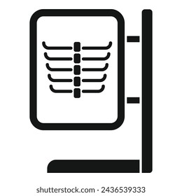 Thorax image facility icon simple vector. Operating client. Imaging theater