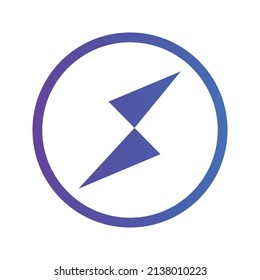 THORChain Cryptocurrency token icon. RUNE token symbol. Cryptocurrency vector icon. Flat Vector illustration - Vector