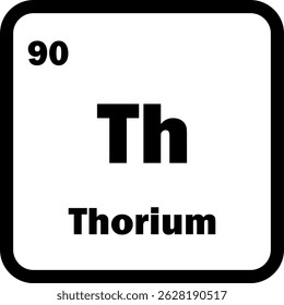 Thorium chemical element icon isolated on white background . Thorium icon vector