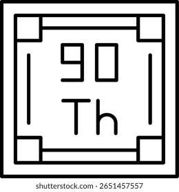 Thorium Filled Style Icon Design