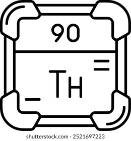 Thorium Line vector Icon Design