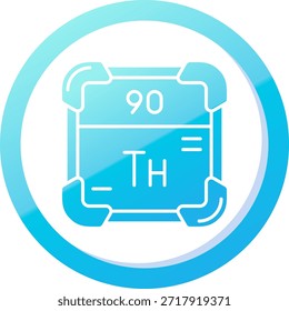 Thorium Linie Vektor Icon Design
