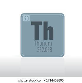 Thorium periodic table single element.