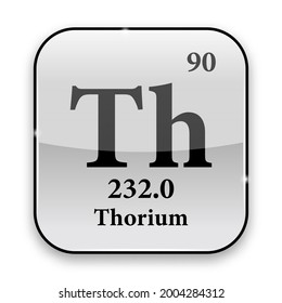 Thorium Symbolchemical Element Periodic Table On Stock Vector (Royalty ...
