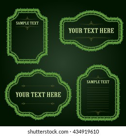 Thorn frame and border, vector art and illustration.