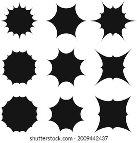 Thorn Shape Set Vector Black Silhouette Stock Vector (Royalty Free ...