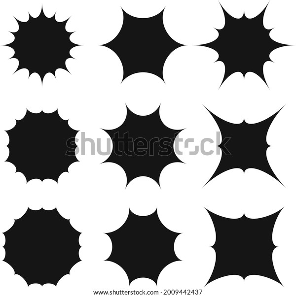 Thorn Shape Set Vector Black Silhouette Stock Vector (Royalty Free ...