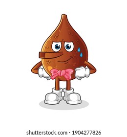 thorny palm lie like Pinocchio character. cartoon mascot vector