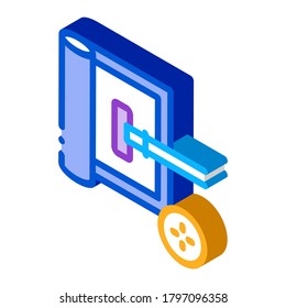 thorough cleaning of carpet icon vector. isometric thorough cleaning of carpet sign. color isolated symbol illustration