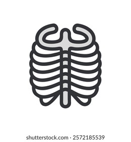 Thorough Ribcage Anatomy Icon with Details