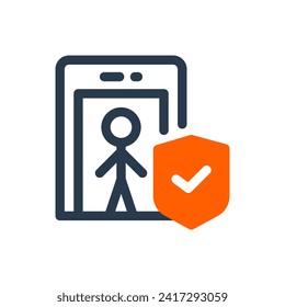 Thorough Security Check Process Vector Icon Illustration