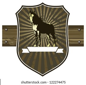 cavalo puro-sangue com fundo inclinado