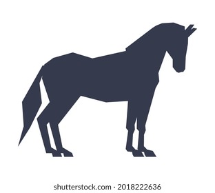 Thoroughbred Racing Horse, Derby, Equestrian Sport Vector Illustration