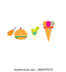 Those are the example of food vector logo or vector food image