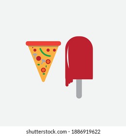Esos son los ejemplos del vector de alimentos o el logotipo