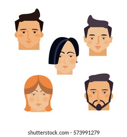 Those people, collection of vector illustration of a flat style.