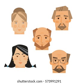 Those people, collection of vector illustration of a flat style.
